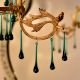 Set of 20 Dark Green Glass Chandelier Drop Ornaments - Christmas Tree Ornaments